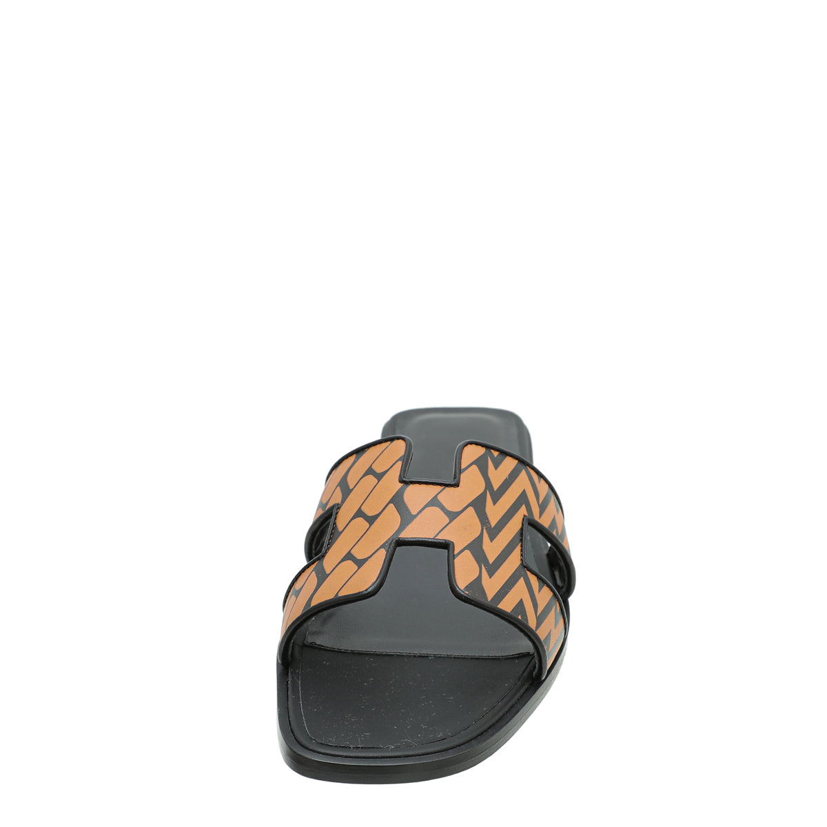 Hermes Bicolor Oran Printed Veau Imprime Sandal 37-Hermes-THE CLOSET