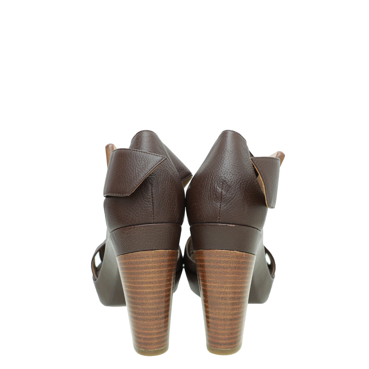 Hermes Chocolate Buckle Platform Sandal 38