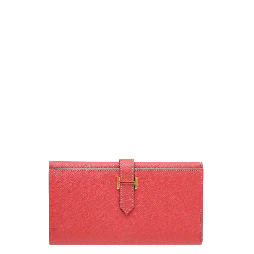Hermes Rouge Casaque Bearn Wallet-Hermes-THE CLOSET
