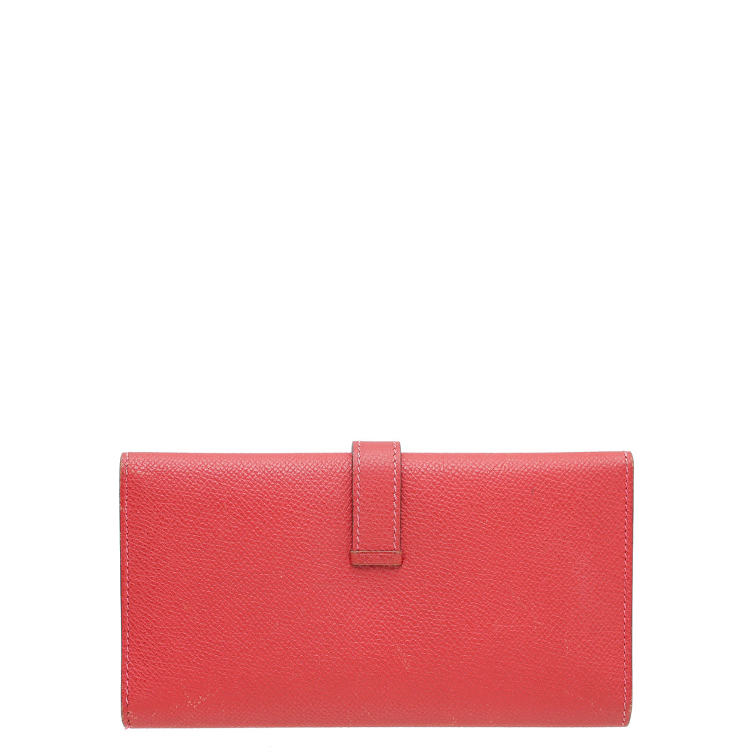 Hermes Rouge Casaque Bearn Wallet-Hermes-THE CLOSET