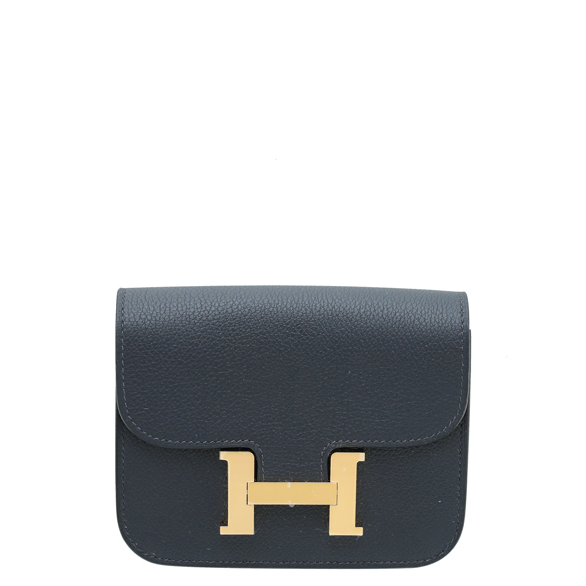 Hermes Blue Abysse Evercolor Constance Slim Wallet-Hermes-THE CLOSET