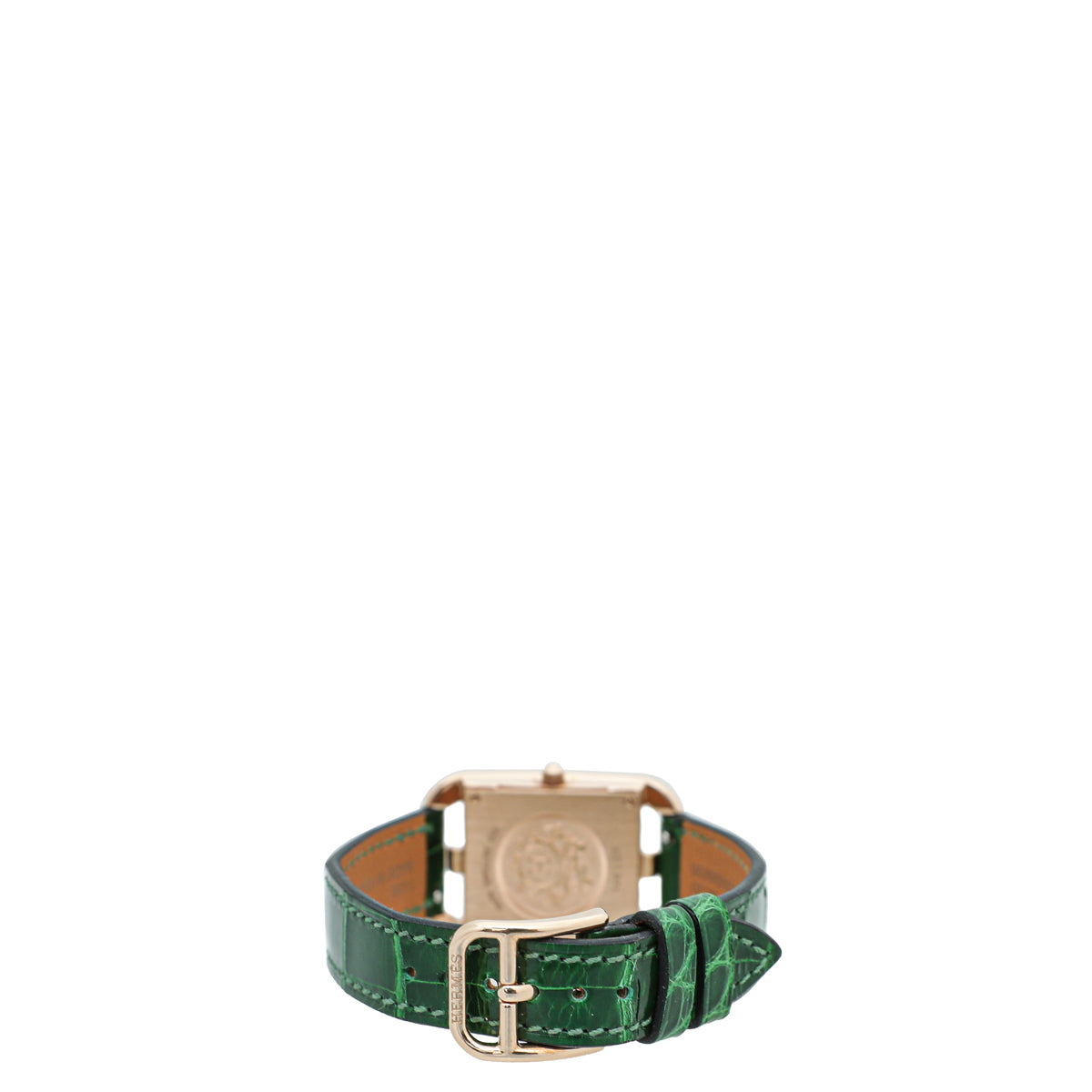 Hermes 18K Rose Gold Cape Cod Diamond Crocodile Strap 31mm Small Watch-Hermes-THE CLOSET