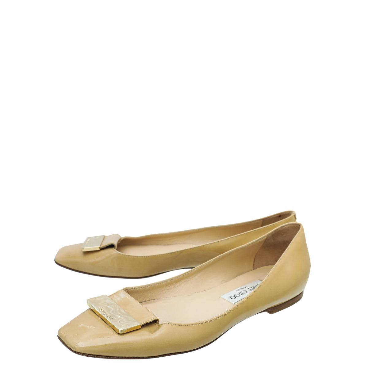 Jimmy Choo Beige Ballet Flats 39-Jimmy Choo-THE CLOSET