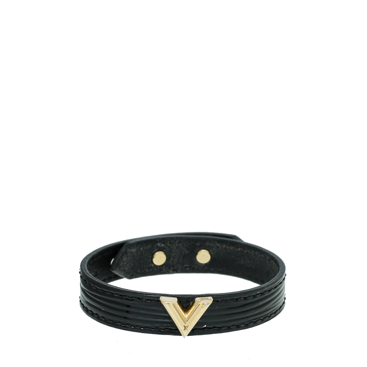 Louis Vuitton Noir Vernis Essential V Bracelet-Louis Vuitton-THE CLOSET