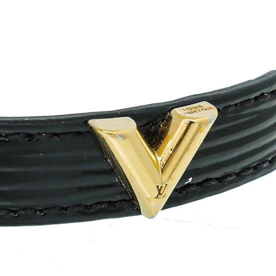 Louis Vuitton Noir Vernis Essential V Bracelet