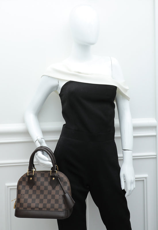 Louis Vuitton Ebene Alma BB Bag W/ MH Initials – The Closet