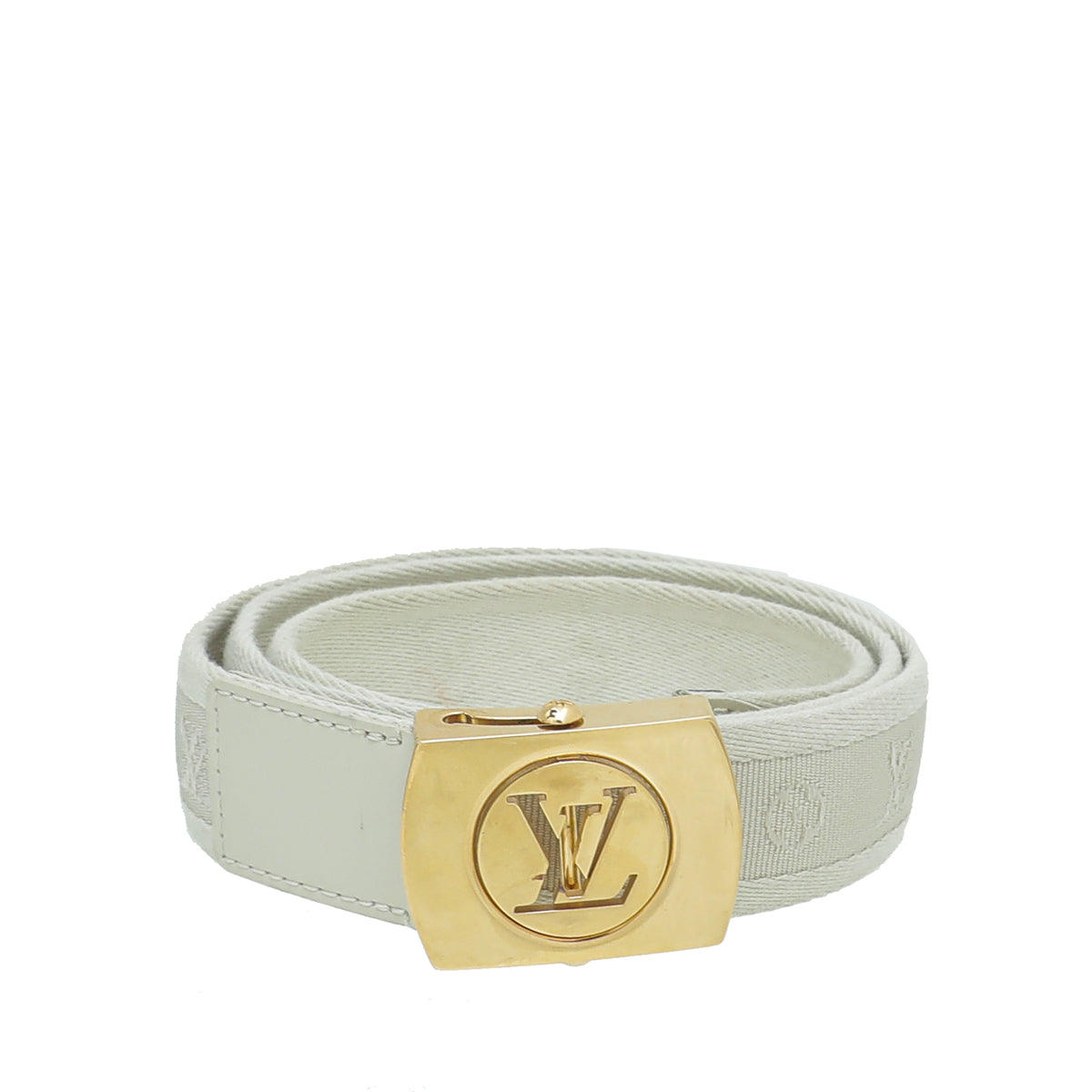 Louis Vuitton White Monogram Fortune Sangle Belt 36