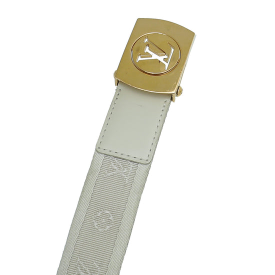 Louis Vuitton White Monogram Fortune Sangle Belt 36 – The Closet