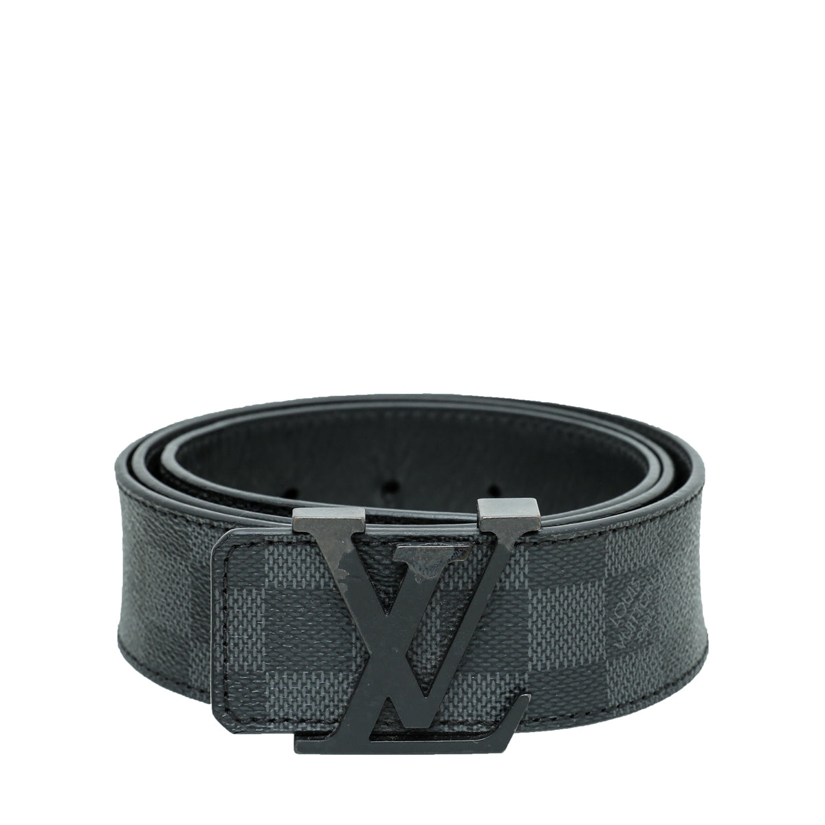 Load image into Gallery viewer, Louis Vuitton Ebene Graphite Initial Belt 38
