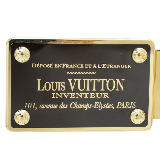 Louis Vuitton Ebene Inventeur Reversible Belt 38