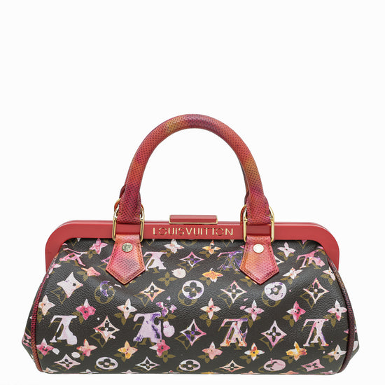 Louis Vuitton Cherry Black Watercolor Aquarelle Papillon Frame Bag