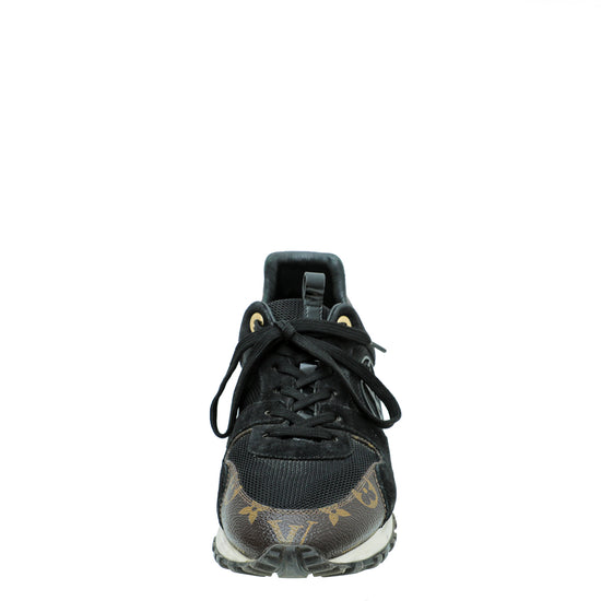 Louis Vuitton Black/Brown Mesh And Monogram Canvas Run Away Low Top Sneakers  Size 39 Louis Vuitton