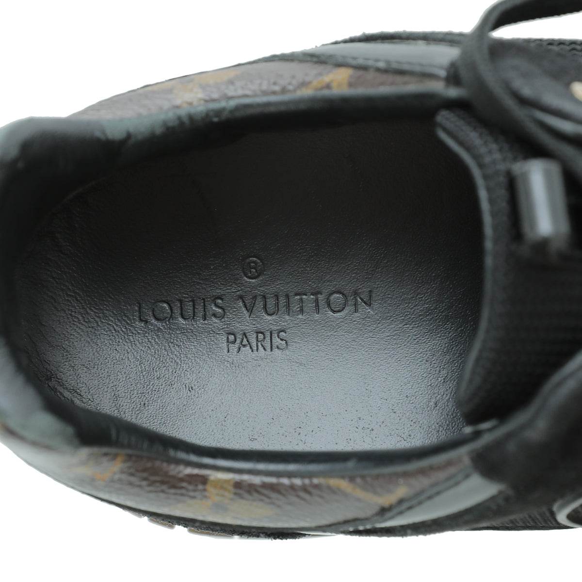 Louis Vuitton Monogram Black Mesh Run Away Sneaker 38