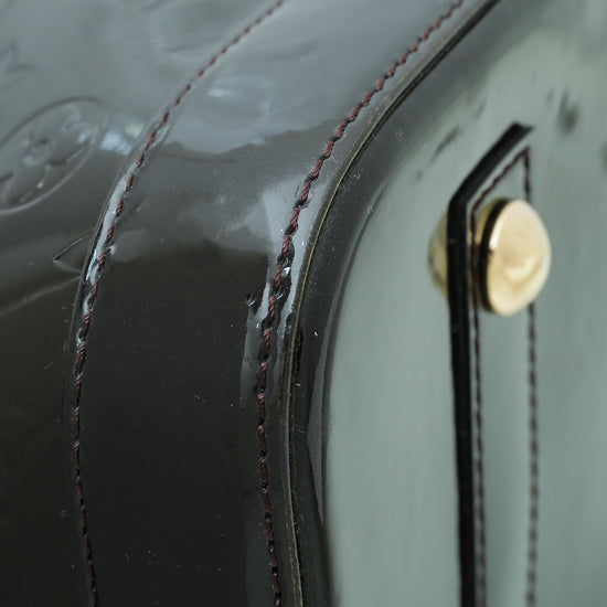 Louis Vuitton Vert Bronze Monogram Vernis Alma BB Bag - Yoogi's Closet