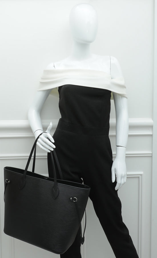 Louis Vuitton Noir Neverfull MM Bag