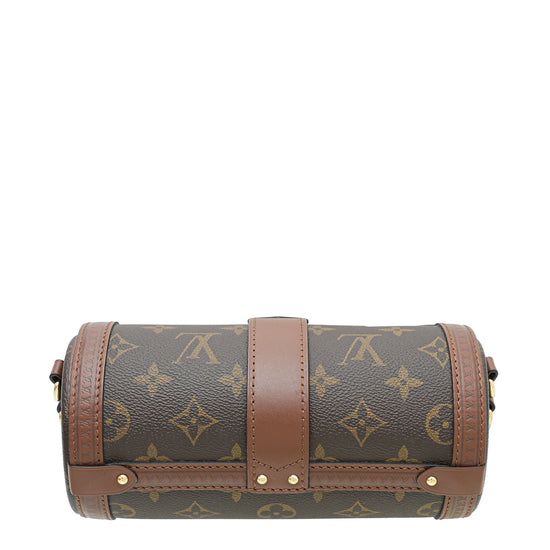 Pre-owned Louis Vuitton Papillon Trunk Leather Bag In Brown