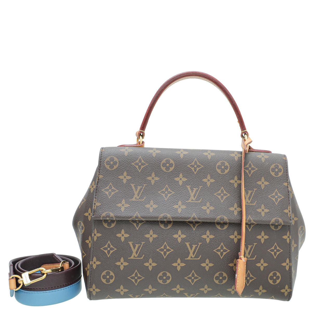 Louis Vuitton Monogram Blue Glacier Cluny MM Bag W/ FDM Initials-Louis Vuitton-THE CLOSET