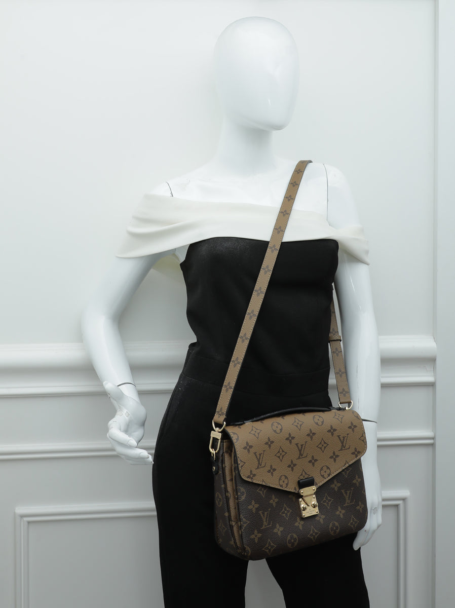 Louis Vuitton Monogram Reverse Pochette Metis - Brown Shoulder