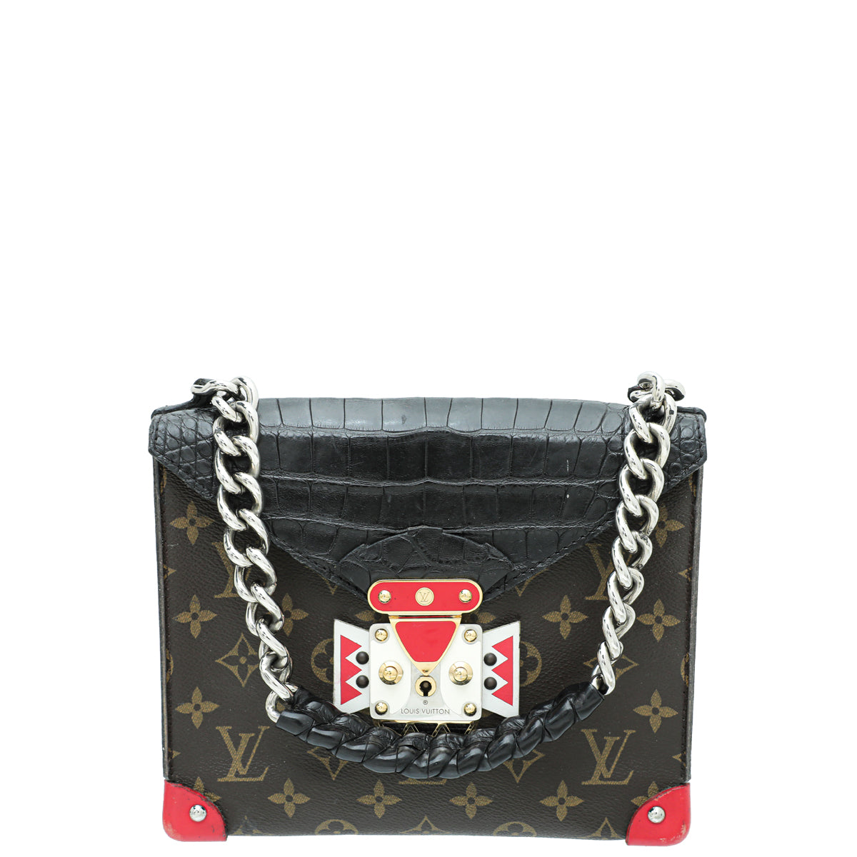 Louis Vuitton Multicolor Crocodile Monogram Tribal Chain Mask GM Bag-Louis Vuitton-THE CLOSET
