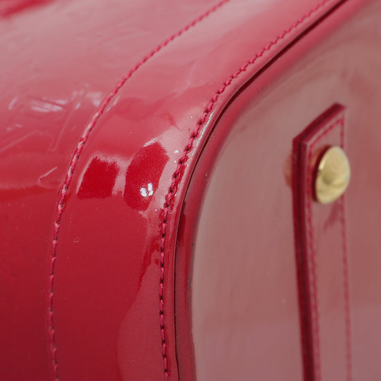 Louis Vuitton Pomme D'Amour Monogram Vernis Alma GM Bag Red Leather  ref.104059 - Joli Closet