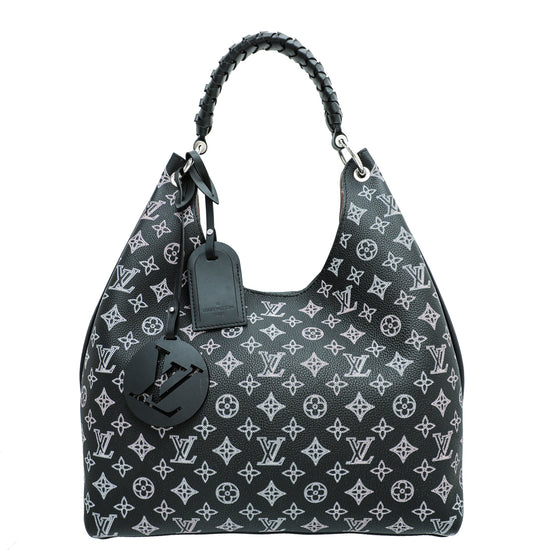 Authentic Louis Vuitton Mahina Noir Handbag. Included original