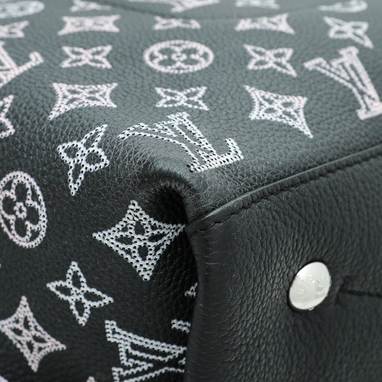 Louis Vuitton Carmel Mahina Perforated Leather Monogram Black Hobo