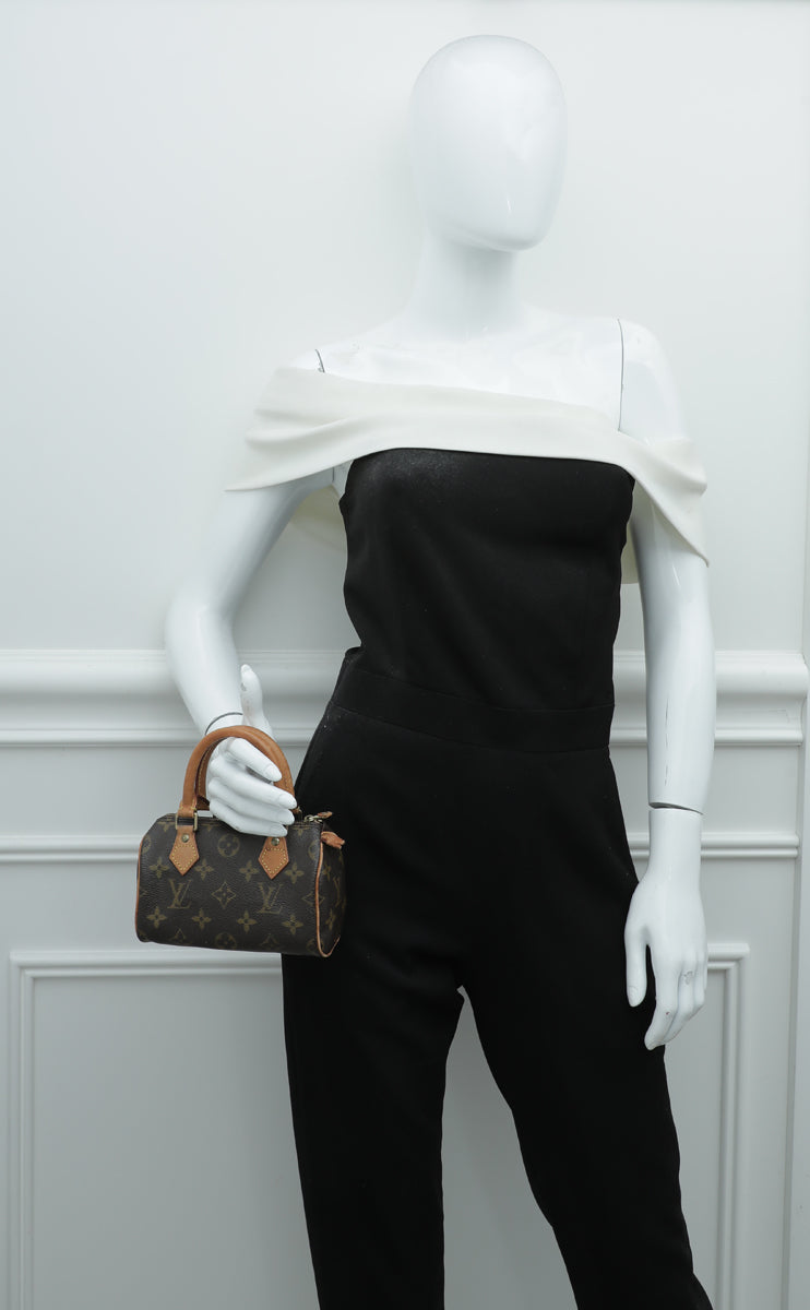 Louis Vuitton Nano Speedy Brown Cloth ref.183165 - Joli Closet
