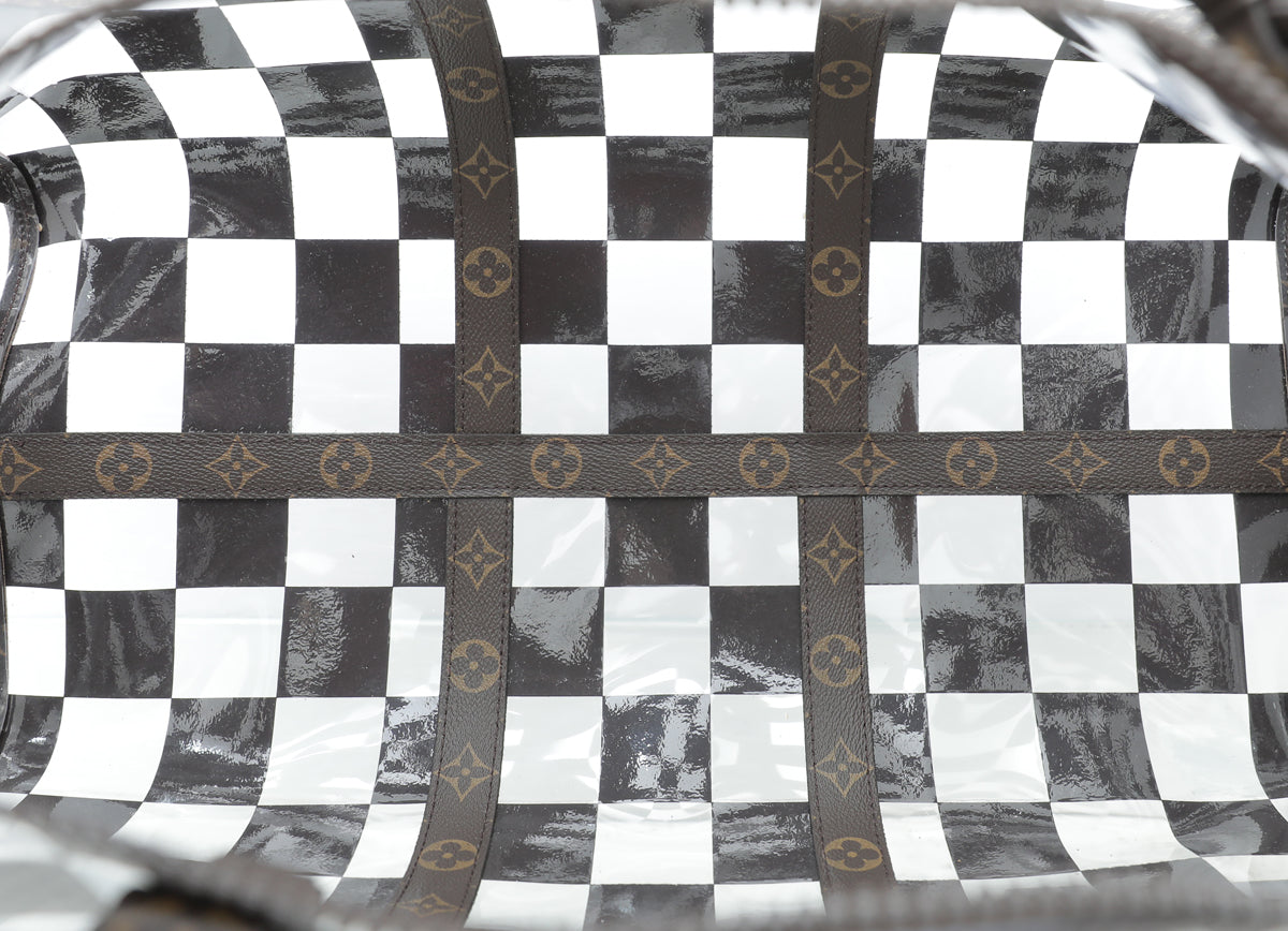 Louis Vuitton Monogram PVC Chess Keepall Bandouliere 50 Bag