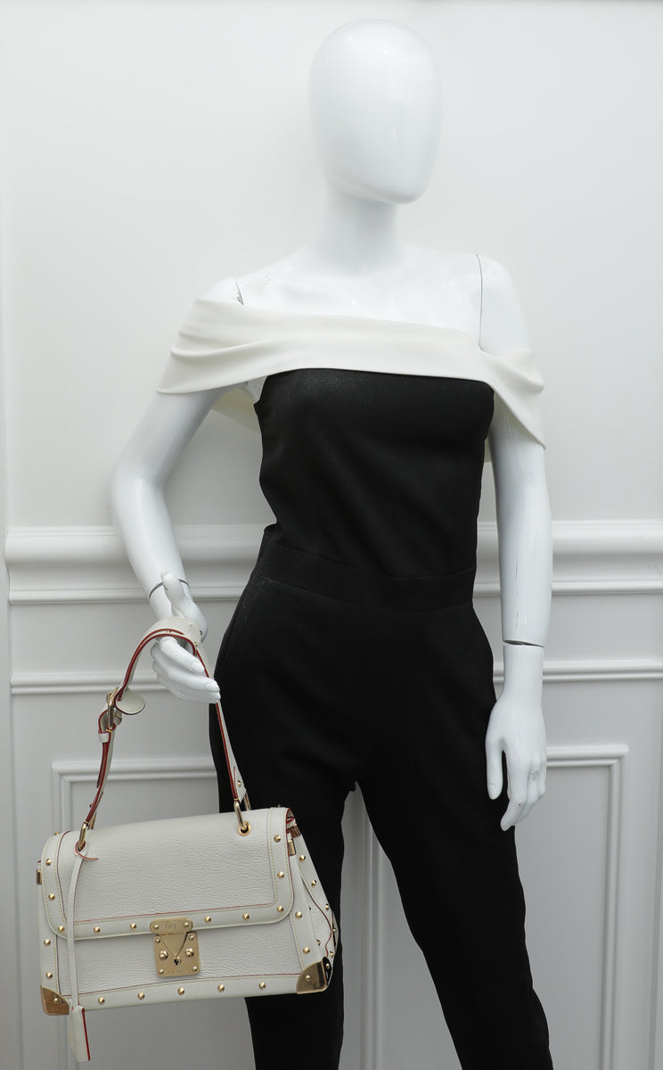 Louis Vuitton Authentic Le Talelentueux Beige Goat Skin Leather Shoulder Bag