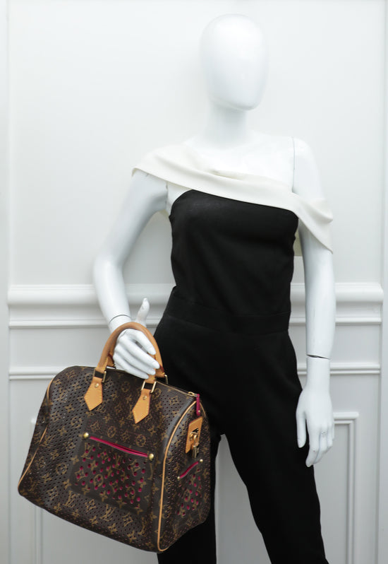 Louis Vuitton Speedy 30 Monogram Perforated Satchel Bag