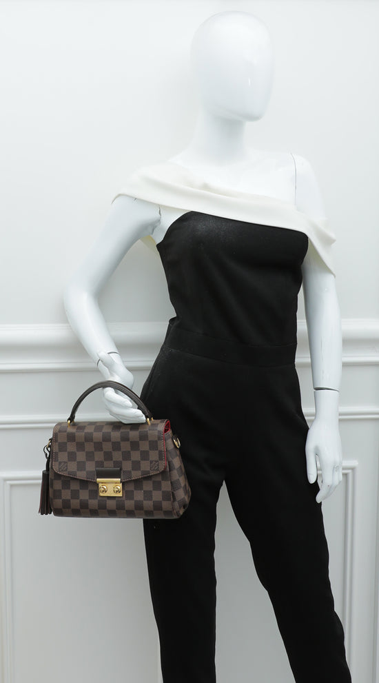 Louis Vuitton Neutrals Damier Azur Croisette Handle Bag