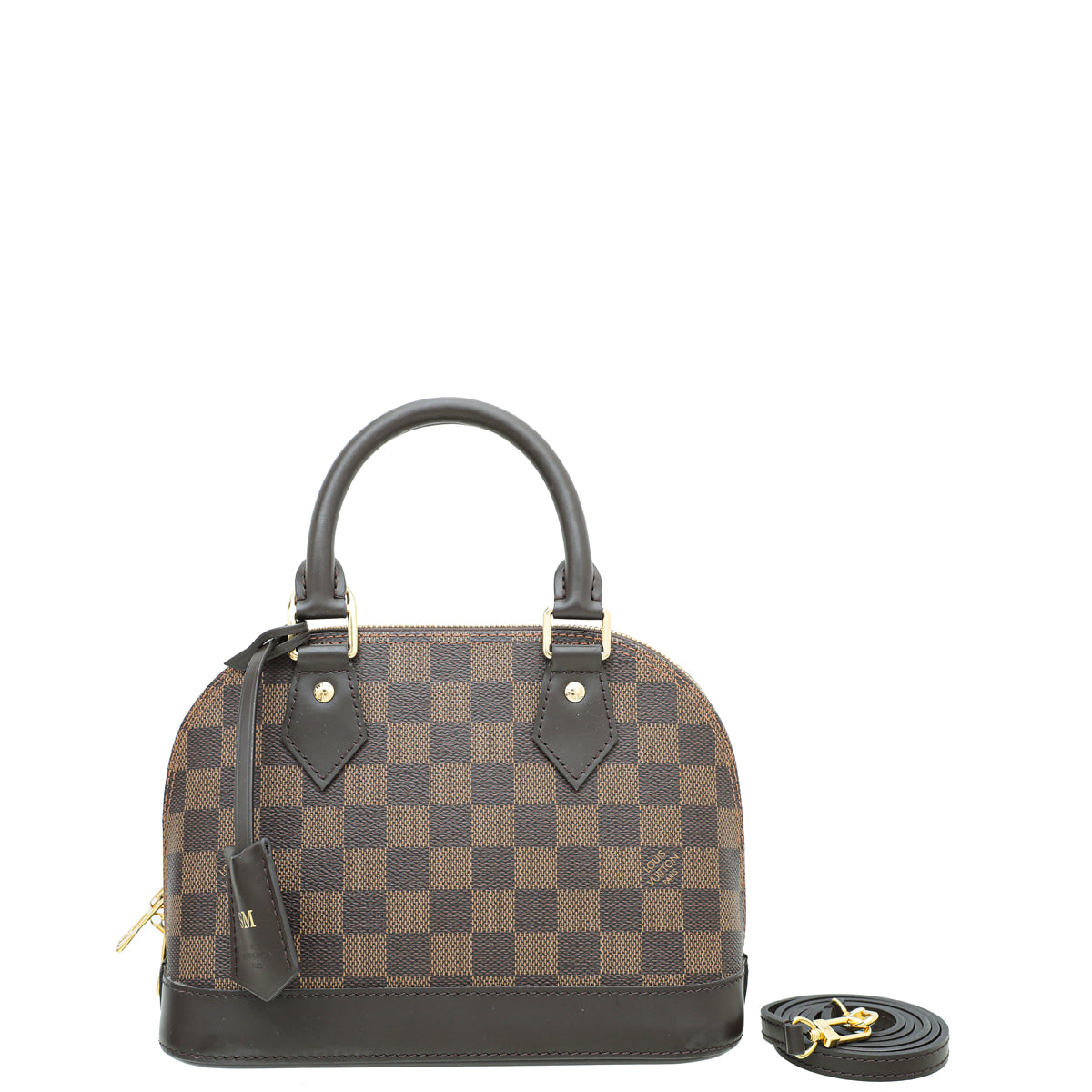 Louis Vuitton Ebene Alma BB Bag W/SM Initials-Louis Vuitton-THE CLOSET