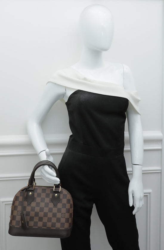 Louis Vuitton Ebene Alma BB Bag W/SM Initials