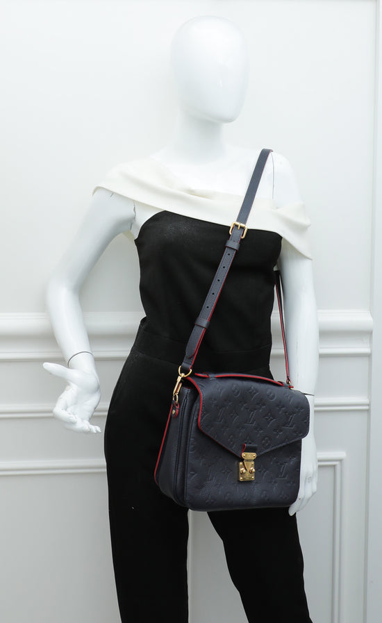 Louis Vuitton Pochette Metis Black Monogram Empreinte Leather Shoulder -  MyDesignerly