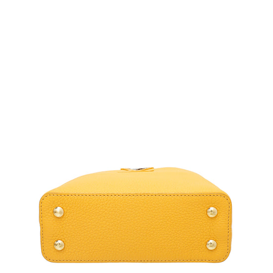Louis Vuitton Yellow Capucines Mini Bag Crossbody/Satchel w/Python Handle  "NEW"