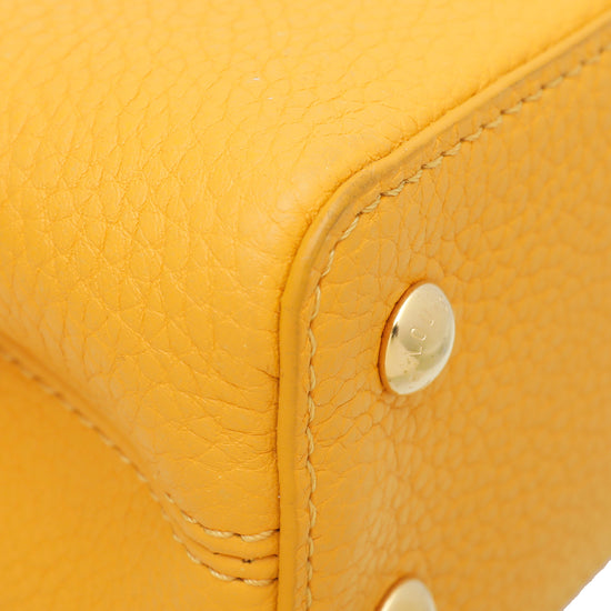 Louis Vuitton Jaune D'or Python Capucine Mini Bag