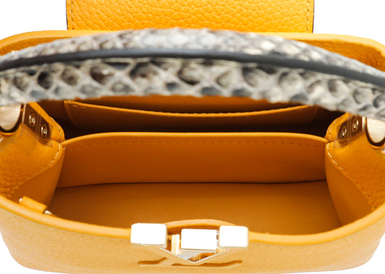 Louis Vuitton Jaune D'or Python Capucine Mini Bag – The Closet