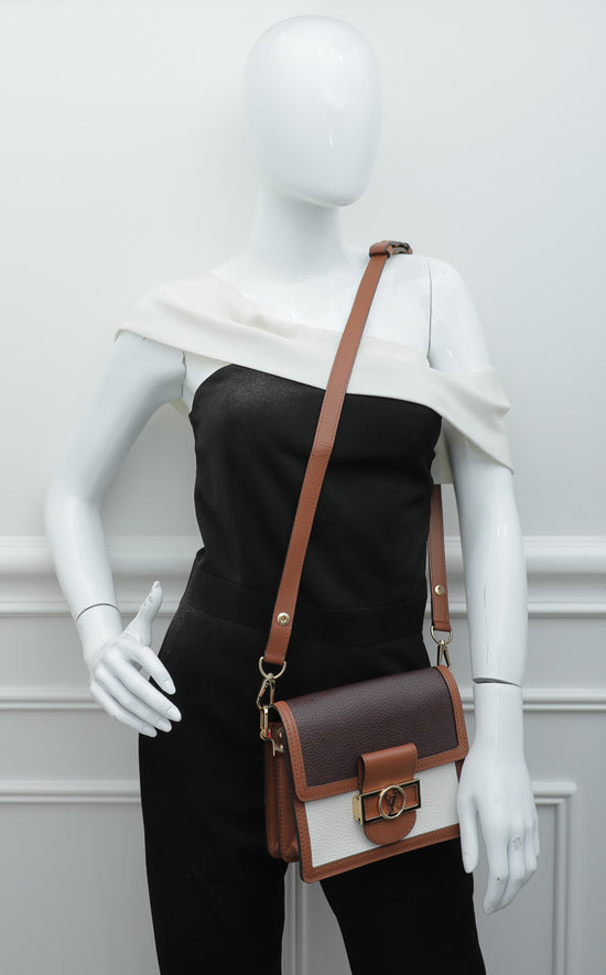 Louis Vuitton Snow/Blackberry Taurillon Leather Mini Dauphine Bag