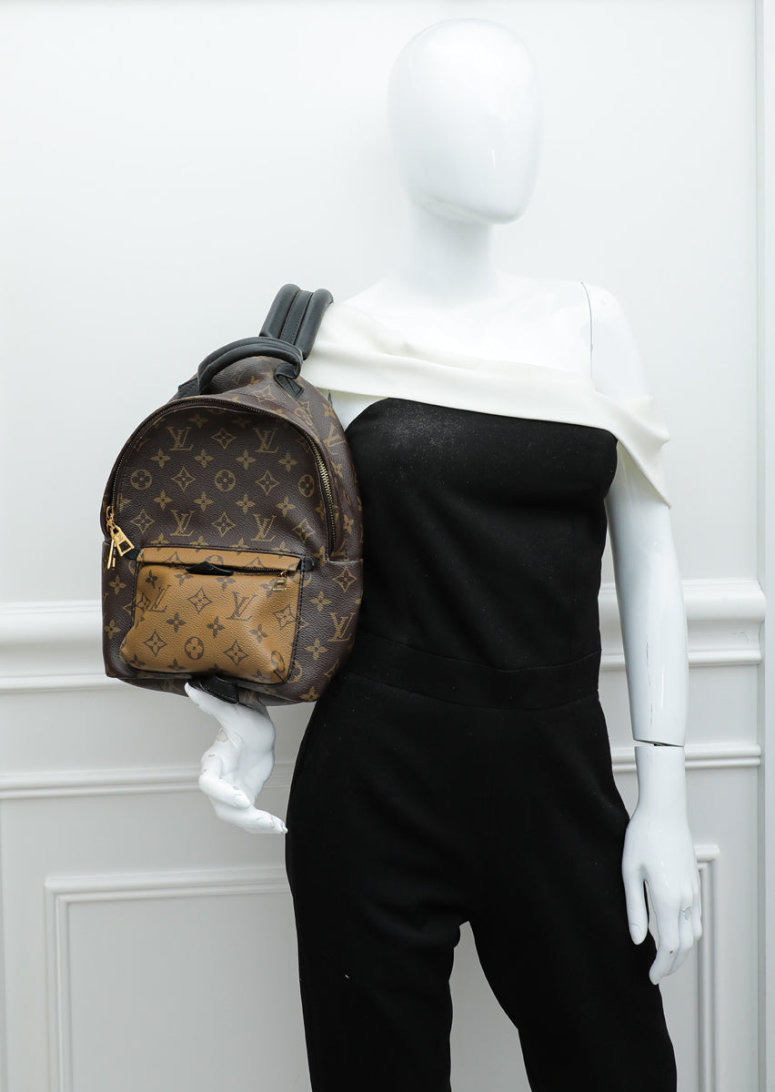 louis vuitton backpack palm springs monogram reverse pm Louis Vuitton Monogram Reverse Palm Spring Small Backpack Bag – THE CLOSET
