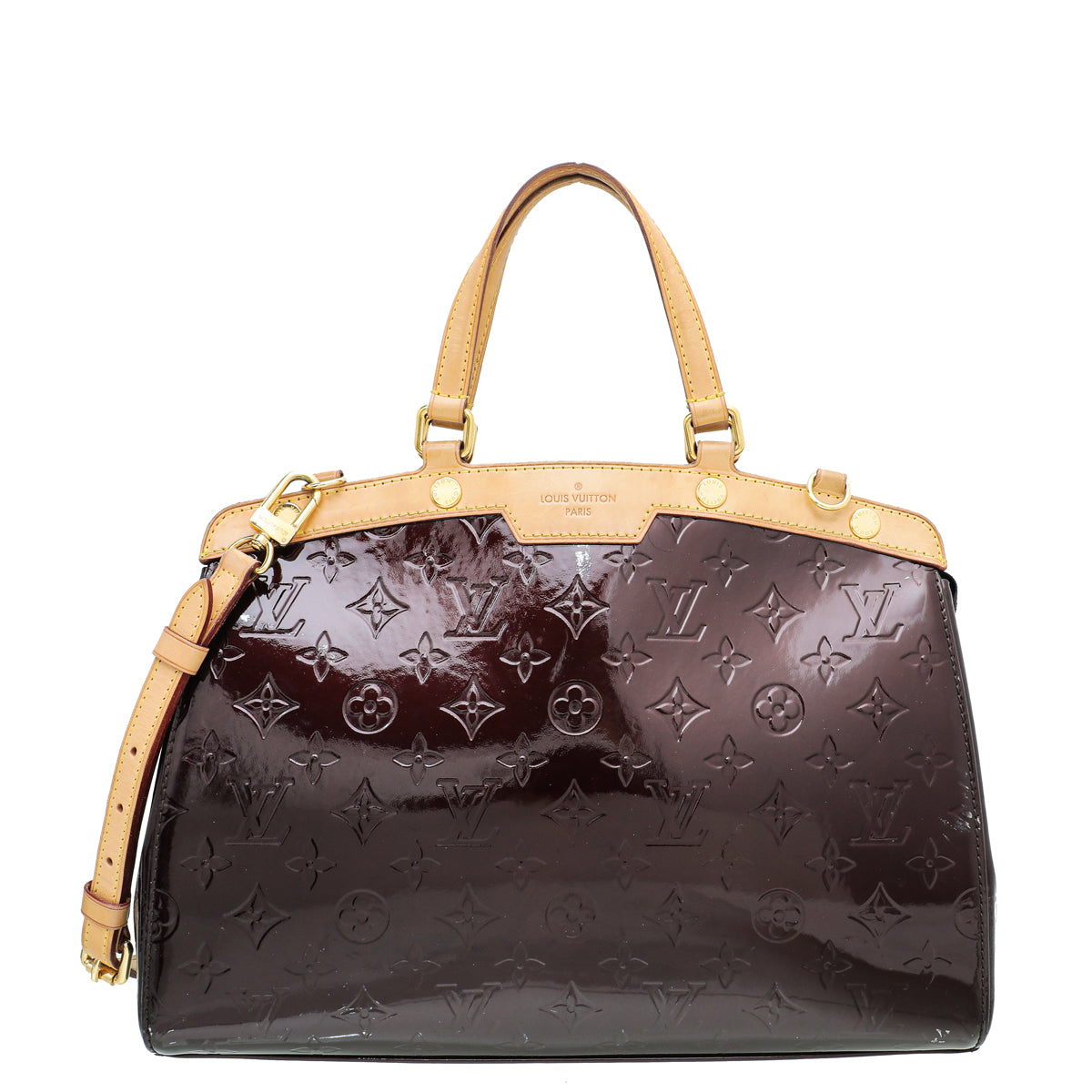 Louis Vuitton Amarante Monogram Vernis Brea MM Bag-Louis Vuitton-THE CLOSET