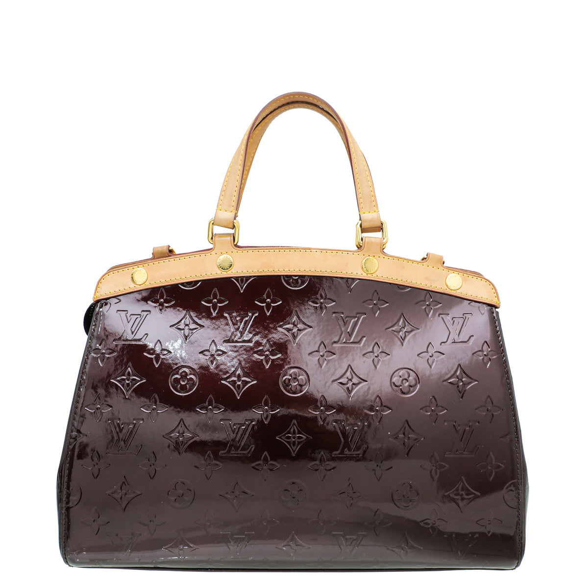 Louis Vuitton Amarante Monogram Vernis Brea MM Bag-Louis Vuitton-THE CLOSET