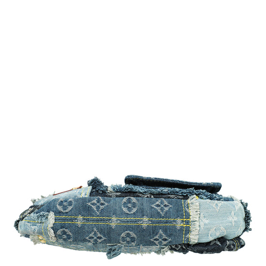Louis Vuitton Blue Denim City Pouch Wristlet Bag 1012lv46 – Bagriculture