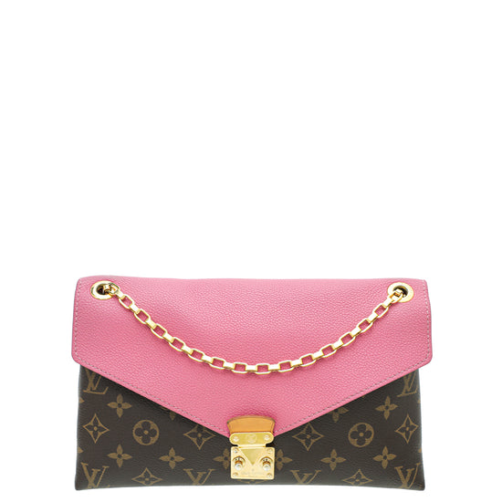 louis vuitton pink wallet on chain