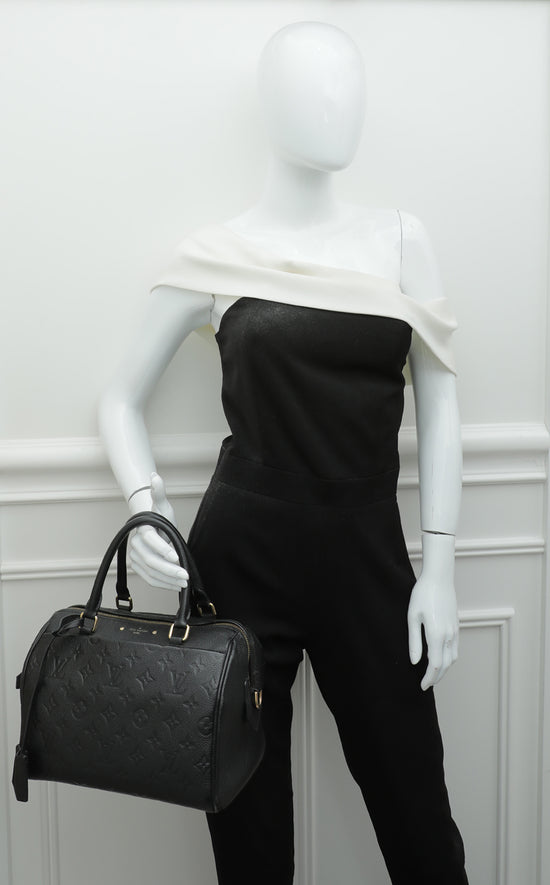 Louis Vuitton Noir Monogram Empreinte Speedy 25 Bag – The Closet