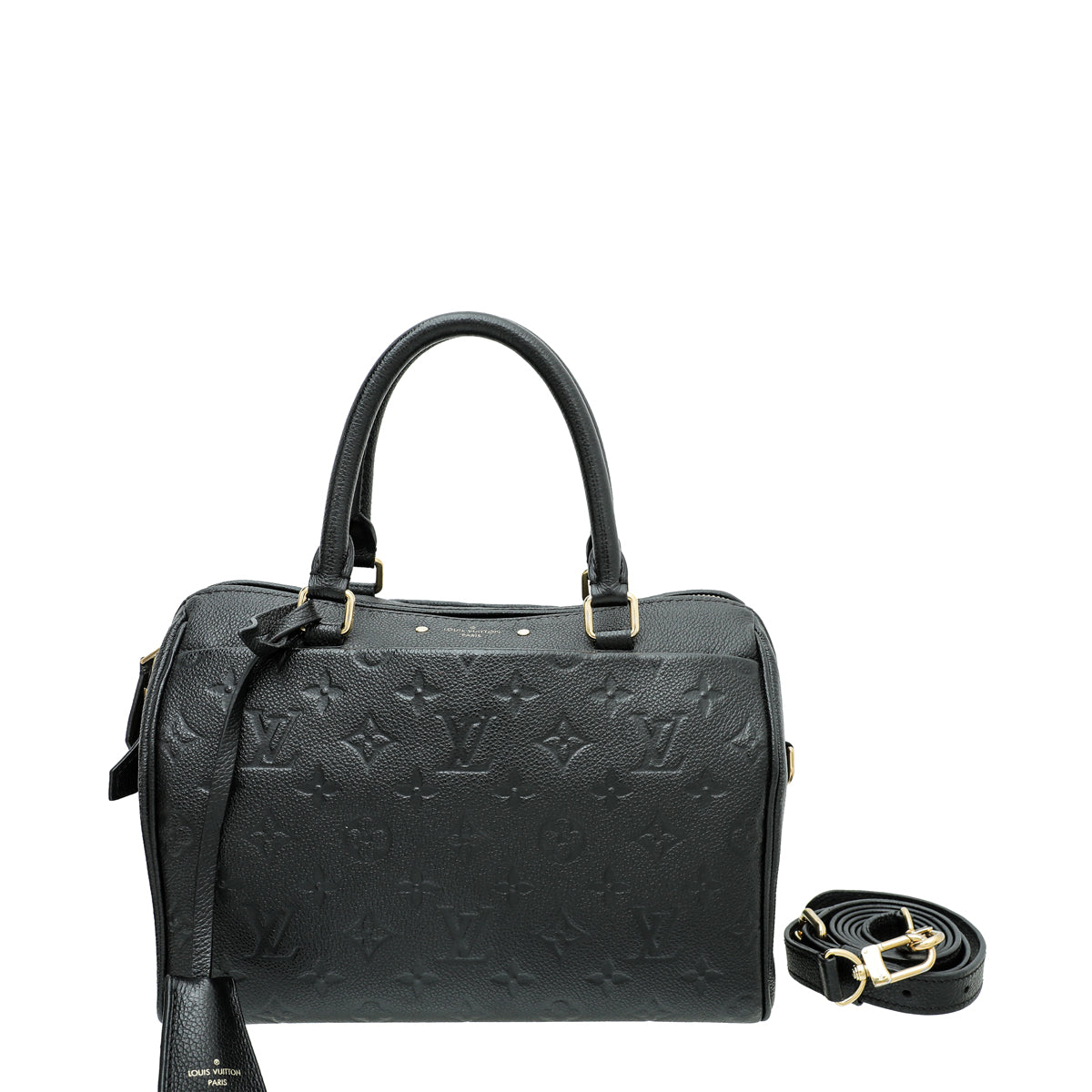 Louis Vuitton Noir Monogram Empreinte Speedy 25 Bag – The Closet