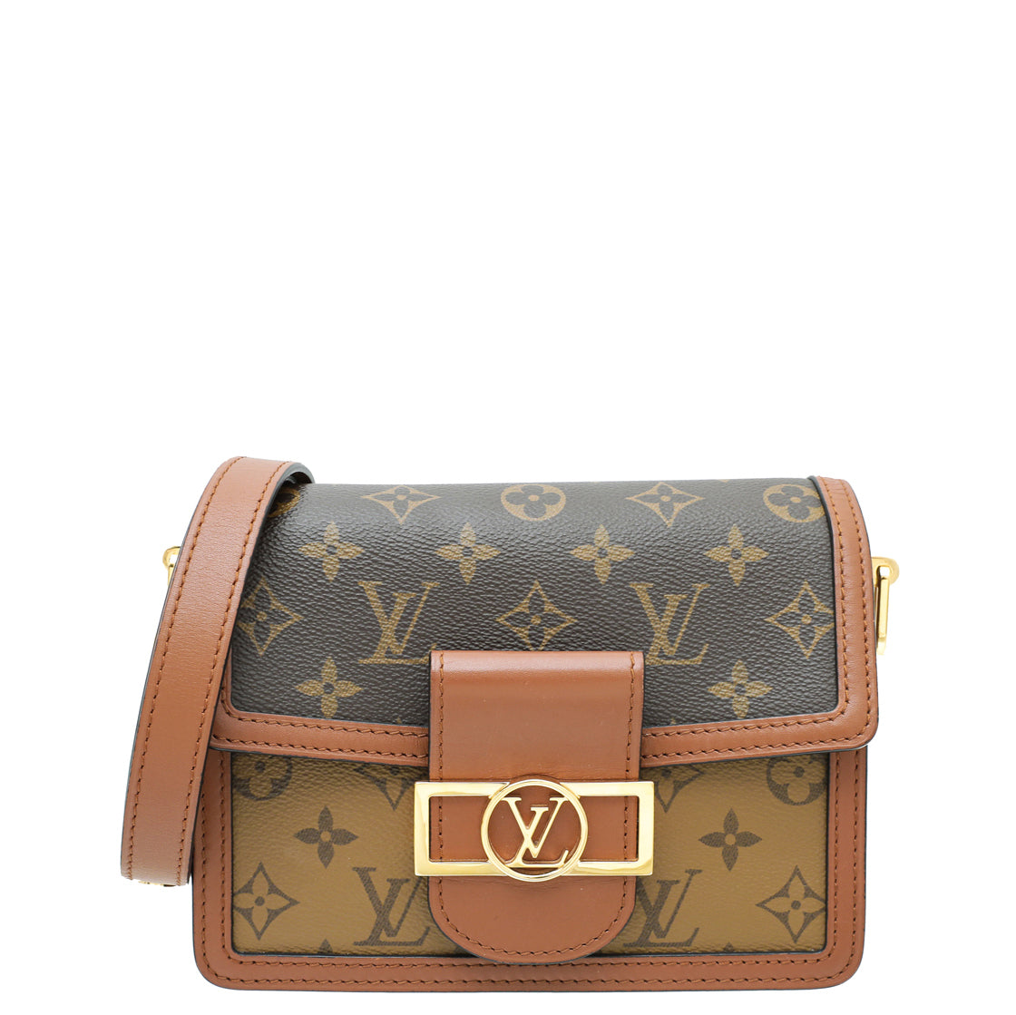Louis Vuitton Brown Monogram Reverse Mini Dauphine Bag-Louis Vuitton-THE CLOSET