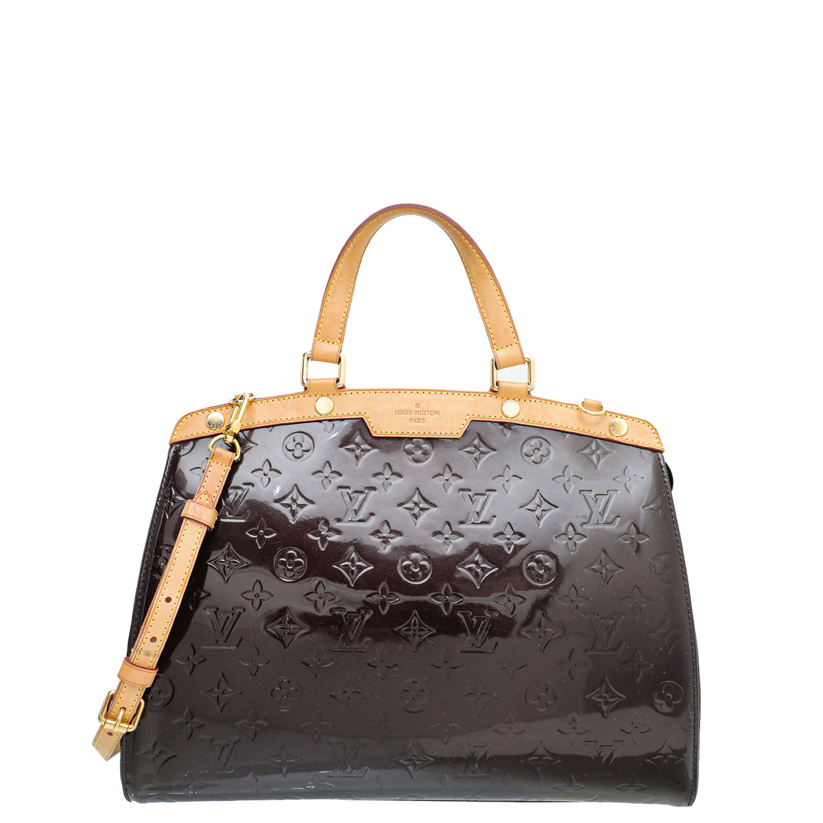 Louis Vuitton Amarante Monogram Vernis Brea GM Bag-Louis Vuitton-THE CLOSET