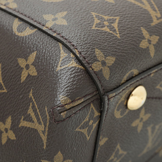 Louis Vuitton Montaigne MM with receipt, almost new. Brown Cloth ref.144494  - Joli Closet