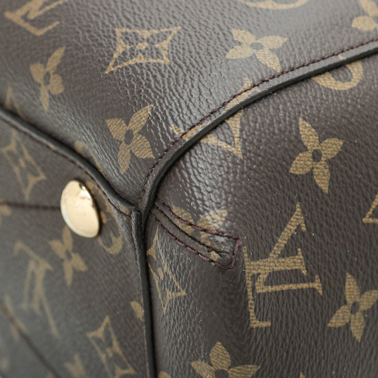 Louis Vuitton Tote bag Montagne MM Monogram 2WAY Leather Brown Square  Authentic