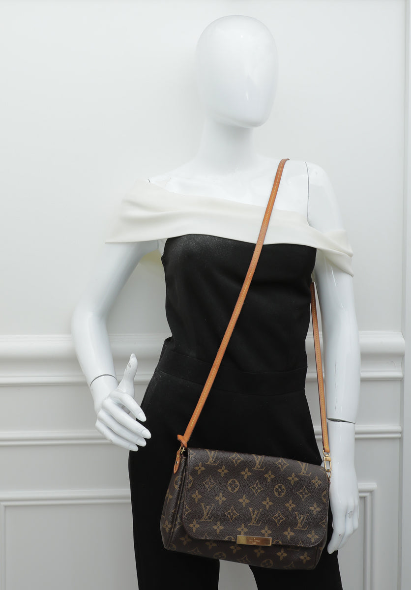 Louis Vuitton Pallas MM Monogram Aurore Leather Shoulder Bag Handbag Purse